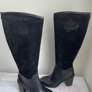 Franco Sarto "Rivet" Round Toe  Back Zip Closure  Suede Upper